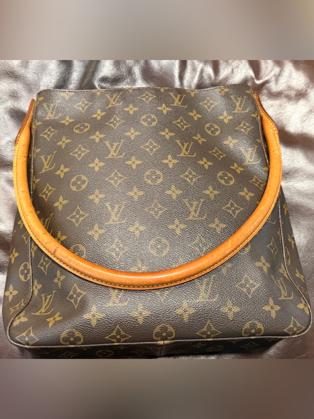 Louis Vuitton Monogram Canvas Handbag in Brown & Vachetta